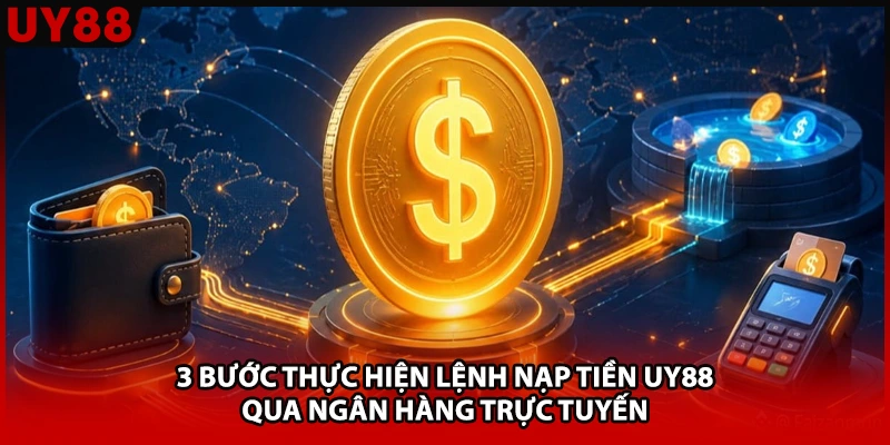 3 bước thực hiện lệnh nạp tiền UY88 qua ngân hàng trực tuyến